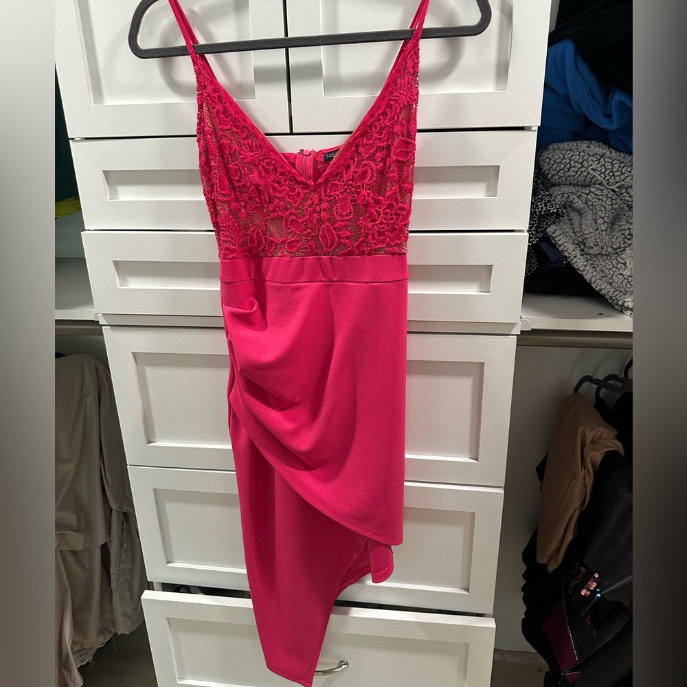 Hot Pink Fashion Nova Cocktail Dress